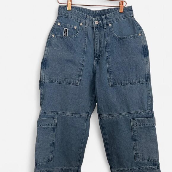 The Ragged Priest Combat Cargo Jeans – Cyber Grunge Streetwear Denim (Size 28) - Picture 6 of 8